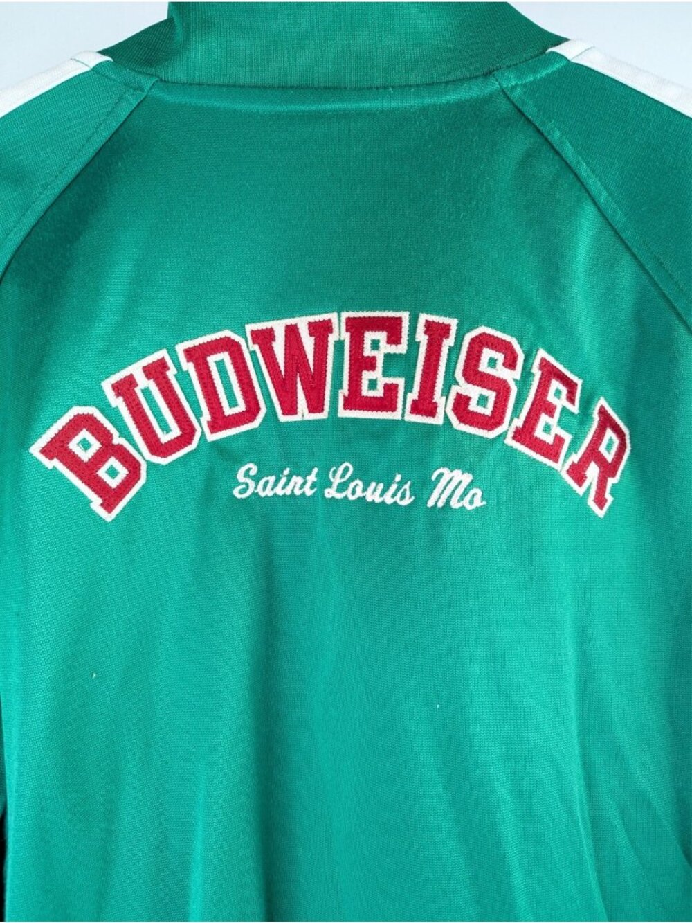 Budweiser St Louis Mens 2XL Champion Track Jacket Green Full Zip Sweatshirt - Picture 6 of 9